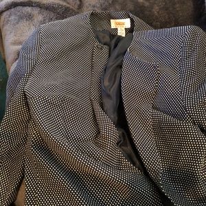 Talbots blazer polka dot top